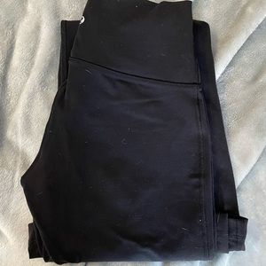 Black Flared Lululemon Wunder Under Leggings